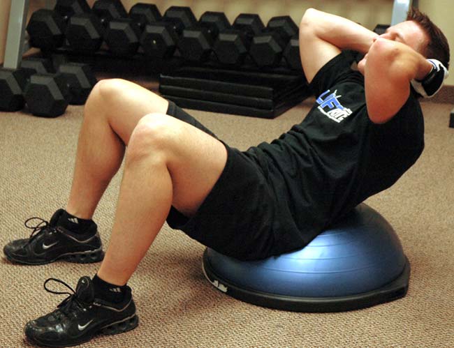 Bosu Crunch is an example of a core muscle exercise.